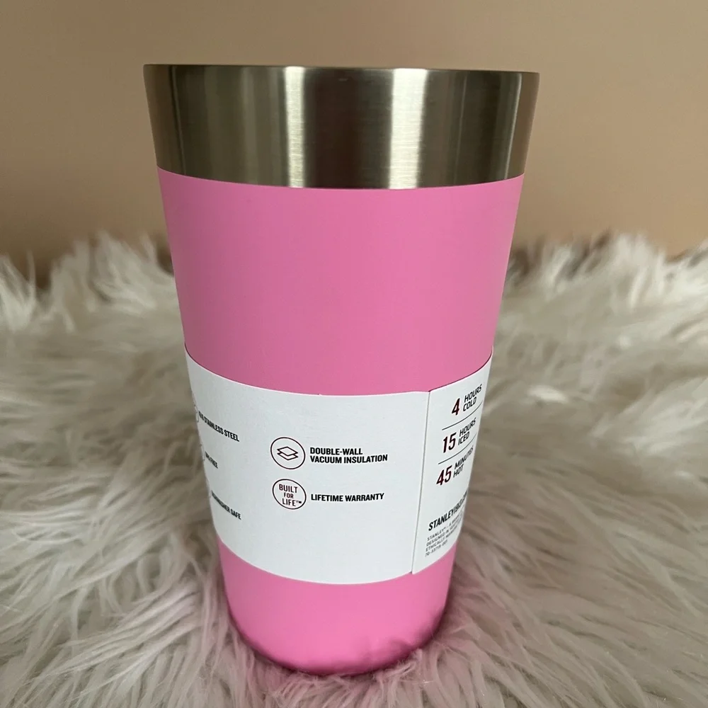 {Stanley} Adventure Stainless Steel Stacking Pint 16 oz in Cotton Candy - NWT